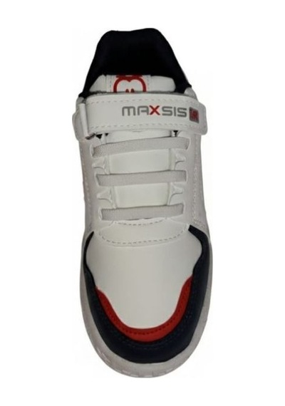 Okul Ve Günlük Kullanıma Uygun Erkek Ve Kız Çocuk Spor Ayakkabı Kaymaz Tabanlı Konforlu Sneaker Beyaz - Lacivert- Kırmızı