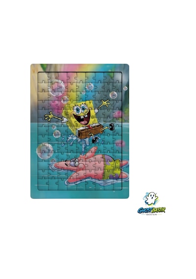Sünger Bob 99 Parça Ayaklı Puzzle Dekoratif Çocuk Yapbozu 0263