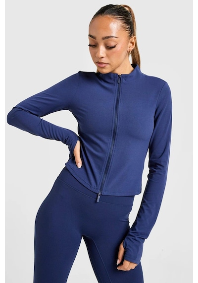 Nike Zenvy Dri-fıt Full-zip Long-sleeve Top Sweatshirt Navy Kadın Fermuarlı Sweatshir Lacivert