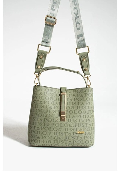 Just Polo Kadın Orijinal 4 Bölmeli Lüks El & Omuz Çantası Shoulder Bag Ebat: 25x25 Cm Yeşil