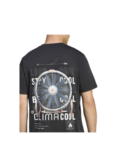 Black Adidas Erkek Koşu - Yürüyüş T-shirt M Tech G T Kb9407 Siyah