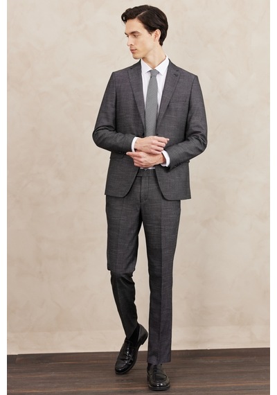 AC&Co / Altınyıldız Classics Slim Fit Dar Kesim Mono Yaka Desenli Takım Elbise ERKEK SIYAH BEYAZ Beyaz AC&Co / Altınyıldız Classics Slim Fit Dar Kesim Mono Yaka Desenli Takım Elbise ERKEK SIYAH BEYAZ Beyaz