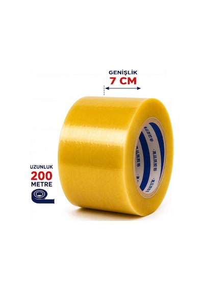 Ekstra Geniş Koli Bandı 7 Cm X 200 Metre Uzun Ambalaj Ve Kargo Bandı