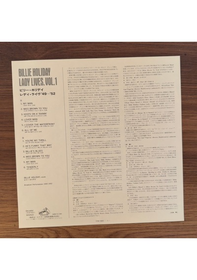 Billie Holiday The Lady Lives Vol.1