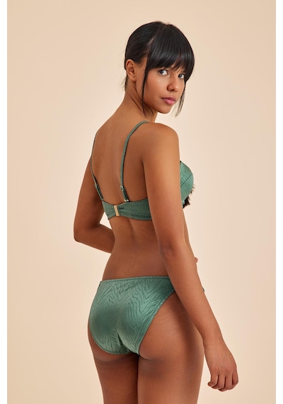 Amarelle Bali Yeşil Balenli Dolgulu Straplez Push-up Bikini Üst Yeşil