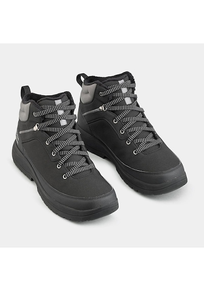 Decathlon Erkek Outdoor Kar Botu - Su Geçirmez - Kahverengi - Sh100 Mid Siyah - Gri