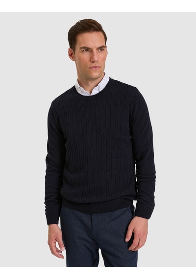 Pierre Cardin Lacivert Yün-kaşmir Karışımlı Bisiklet Yaka Triko Kazak 50330171-vr033