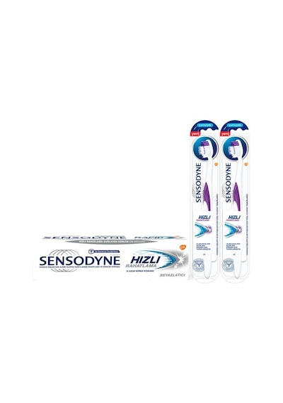 Sensodyne Hızlı Diş Macunu 75 ML + Hızlı Diş Fırçası 2'li