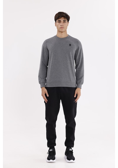 Rowinger Minimal Logolu Bisiklet Yaka Ribana Manşetli Rahat Kalıp Mevsimlik Sweatshirt A.melanj