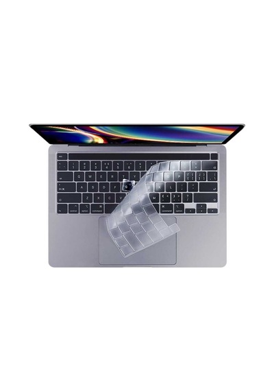 Lexroo Macbook Uyumlu 13.3' Air 2020 A2337 Klavye Koruyucu Şeffaf Silikon Ped - Renksiz