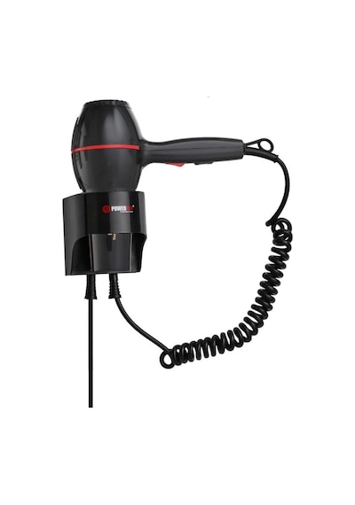 Powertec Tr-301 Otel Tipi Otomatik Kapanan Askı Aparatlı Duvara Monte Fön Makinesi Siyah