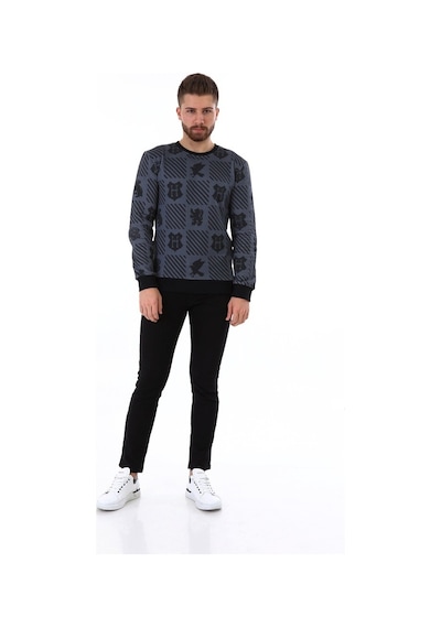 Supra Hogwarts Aop Baskılı Erkek Sweatshirt Füme