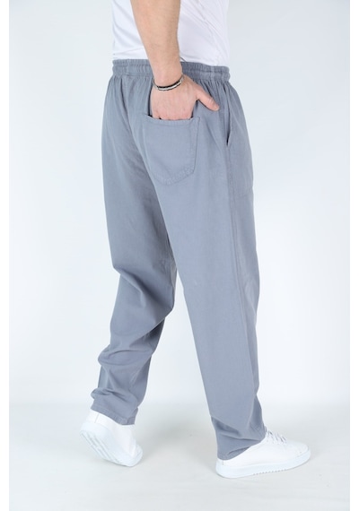 Myrab Denim Erkek Keten Ham Bez Yaz Ayının Vazgeçilmezi Rahat Kalıp gri