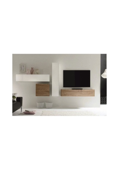 Roble Tasarım Tv Ünitesi Safir Meşe - Beyaz