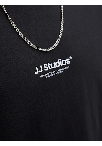 Jack & Jones Erkek Minimal Baskili Tisört - Soho - 12278787 Siyah