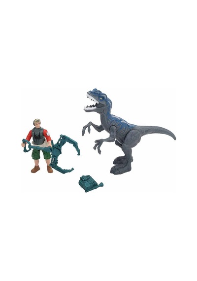 Sunman Oyuncak Oyun Set Dıno Valley Dınodanger 1fgr./1dinozor 2a. - Gri Standart