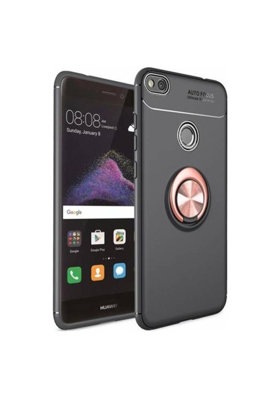 Huawei P9 Lite 2017 Kilif Yüzüklü Tam Korumali Silikon Kapak 418748050