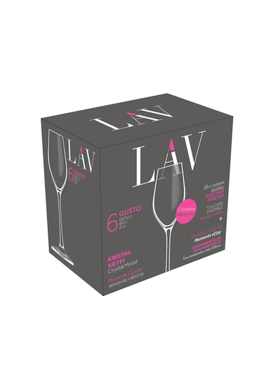 Lav Gusto Cam Likör Kadehi 6'lı 60 ml Ayaklı (Şerbet Bardağı )