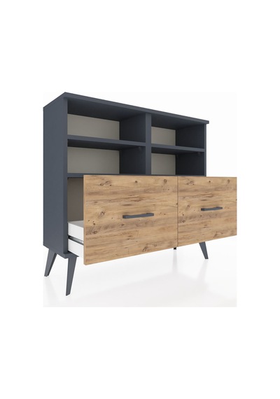 Arges Şifonyer 4 Raflı 2 Çekmeceli 88x30x80 Antrasit-antrasit/çam Antrasit/çam Arges Şifonyer 4 Raflı 2 Çekmeceli 88x30x80 Antrasit-antrasit/çam Antrasit/çam