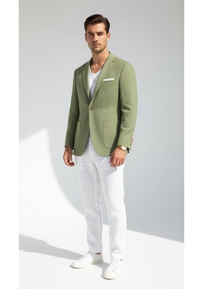 Plus Scorpion Erkek Slim Fit Blazer Ceket Tek Düğmeli Çift Yırtmaçlı Torba Cepli Yarım Astarlı Haki Plus Scorpion Erkek Slim Fit Blazer Ceket Tek Düğmeli Çift Yırtmaçlı Torba Cepli Yarım Astarlı Haki