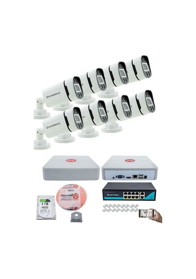 8'li Güvenlik Ip Kamera Seti - Kdj-8s-4w-p-ıp-v0 8'li Güvenlik Ip Kamera Seti - Kdj-8s-4w-p-ıp-v0