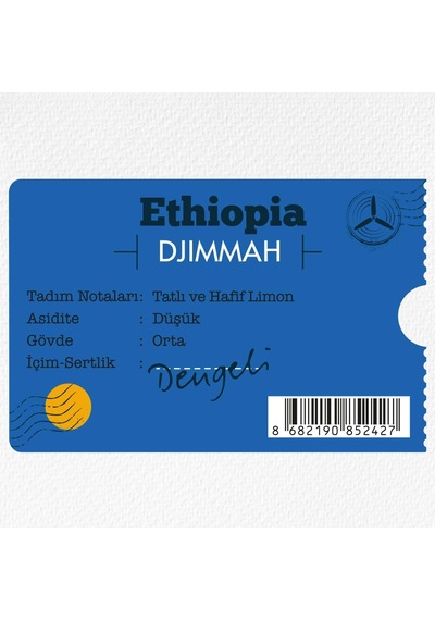 Ethiopia Djimmah Yöresel Kahve Çekirdek Kahve 250 G Aeropress