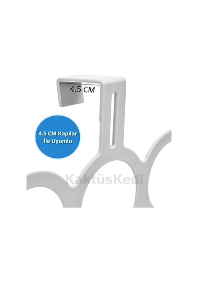 Mithra Life Kapı Arkası Beyaz Kıyafet Takı Anahtar Askısı Mıt1154