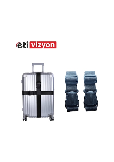Etivizyon Valiz Bavul Emniyet Kemeri 2 Adet Siyah