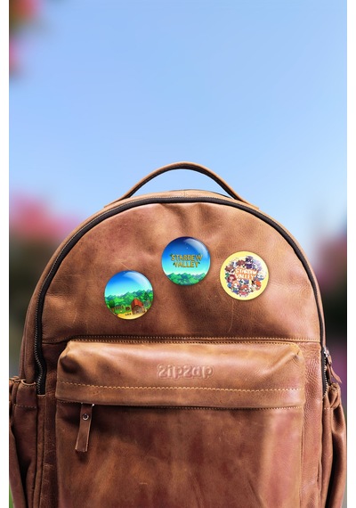 Stardew Valley Video Oyun Çanta Süsü İğneli Buton Rozet Seti 3 Adet Üçlü