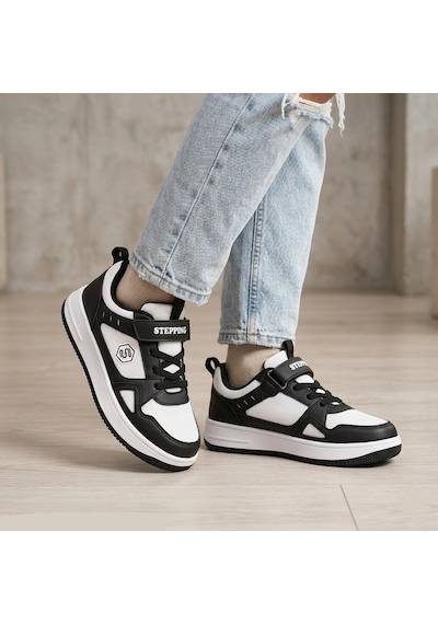 Hayo Çocuk Cırtlı Rahat Hafif Günlük Sneaker Spor Ayakkabı Beyaz - Siyah