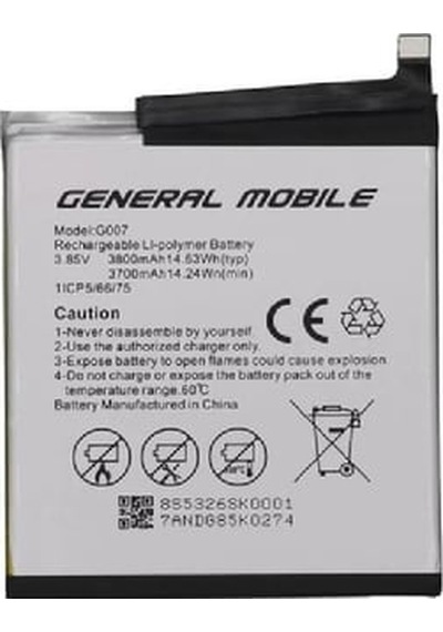 General Mobile Gm9 Pro İle Uyumlu A+ Kalite Pil Batarya
