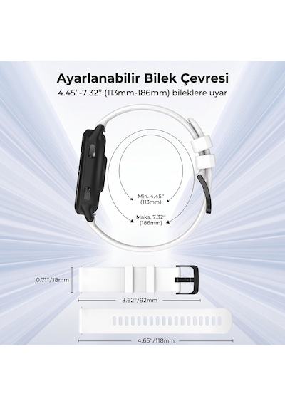 Caseonn Garmin Forerunner 255s Kordon Tokalı Esnek Spor Silikon Kayış Siyah