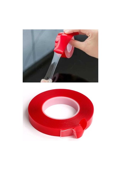 3 Adet 2 Metre Güçlü Yapışkanlı Çift Taraflı Silikon Pratik Şeffaf Bant