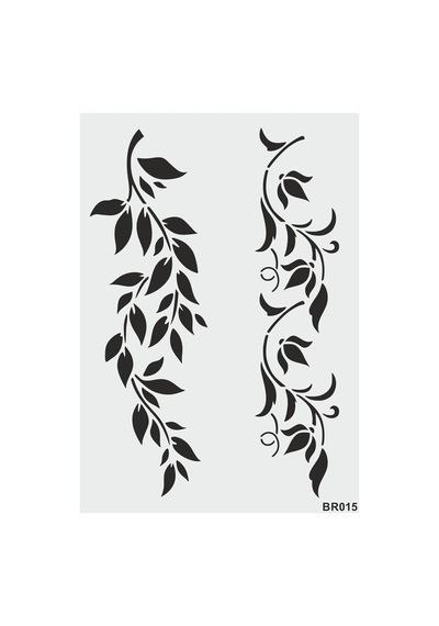 Kk Swords Stencil Tasarım Br015 - Dekoratif Duvar Ve Eşya Boyama Şablonları 21 X 30 Cm Br01500000003