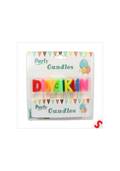 İyiki Doğdun Renkli Harf Mum Seti, 6 Cm 0-99
