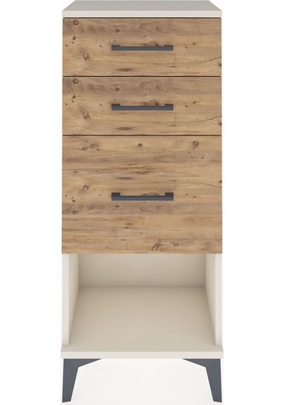 Arges Komodin 3 Çekmeceli 44x30x106 Aytaşı-çam Aytaşı