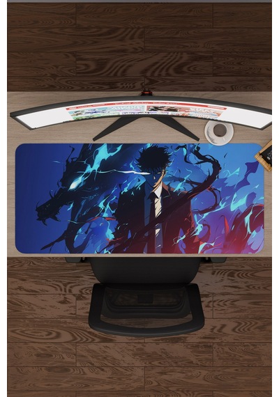 Solo Leveling Anime V1 - 90x40 Xxl Gaming Kauçuk Kaymaz Taban Mouse Pad Fare Altlığı