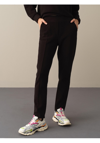 Xint Siyah Regular Fit Pamuklu Sweat Pantolon 470371