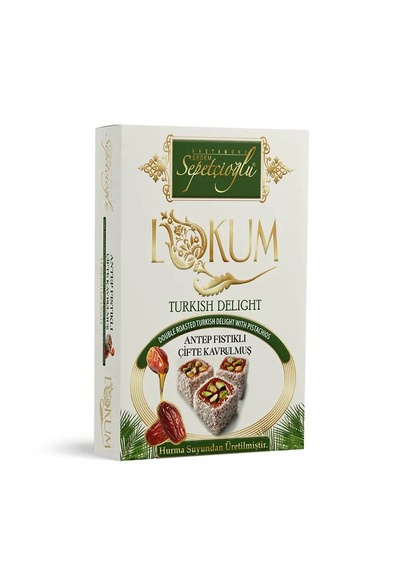 Sepetçioğlu Kastamonu Meşhur Antep Fıstıklı Kavrulmuş Lokum Hurma Sulu 240g