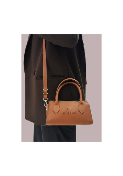 Soylu Çanta Tote Bag Mini Çanta Kadın Omuz Ve El Çantası 20x12x 8 Cm Kahverengi