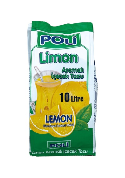 Poli Toz İçecek Soğuk 450g Limon - Pratik Ve Ferahlatıcı Lezzet 2'li Ekonomik Paket - 2 Adet Tarı 450 G