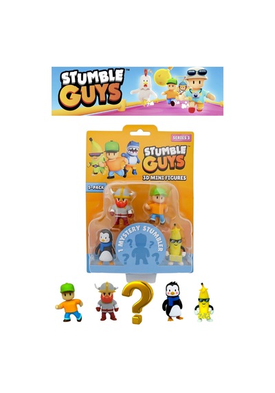 Stumble Guys 5 Li Mini Figür Seti Seri 3 - 5 Cm - Model 2