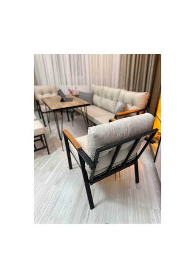 Houseart Lale Balkon, Bahçe - Cafe , Teras , Metal Kanepe Koltuk Takımı ,çay Seti 3+1+1+ 2 Puf Yemek Masası Krem Houseart Lale Balkon, Bahçe - Cafe , Teras , Metal Kanepe Koltuk Takımı ,çay Seti 3+1+1+ 2 Puf Yemek Masası Krem