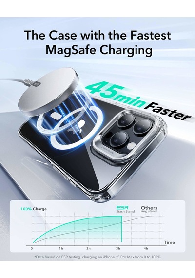 Esr Apple Uyumlu iPhone 16 Pro Halolock Mag Safe Classic Hybrid Standı Silikon Kılıf Şeffaf