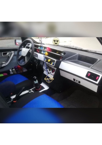 Fiat Tempra Tipo Özel Kalıp Full Set Beyaz Torpido Maun Kaplama,