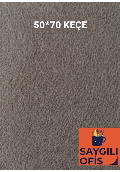 50x70 Cm Keçe 2.0 Mm 1 Adet Renkli Hobi Keçesi Elişi Keçesi Anasınıfı Kreş Gri