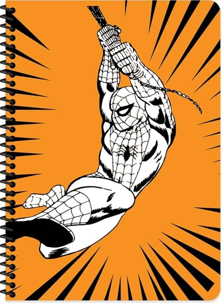 Marvel Seri2 16,5 X 22,5 80 Yp. Çizgili Karton Kapak Spiralli Defter