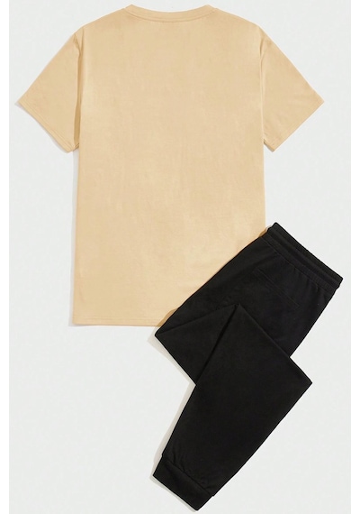 Uyguntarz Unisex Boğa Baskılı Eşofman Takımı Bej