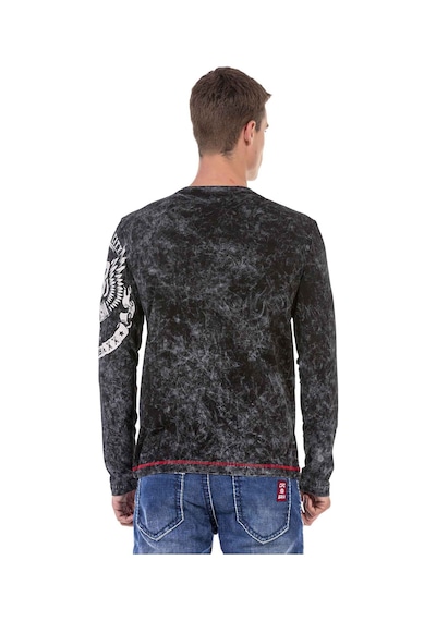 Cipo & Baxx CL476 Neon Desenli Sweatshirt Siyah