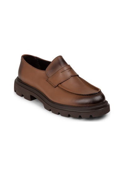 Deery Erkek Hakiki Deri Taba Renk Loafer Ayakkabı - 01980mtbae03 Taba